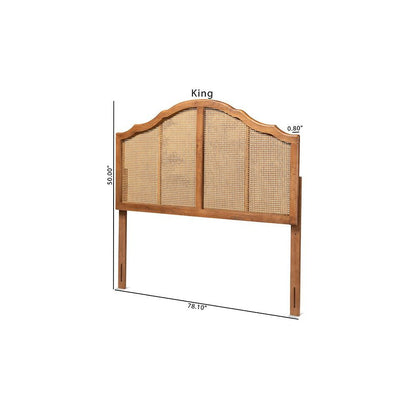 Synthetic Rattan Queen Size Arched Headboard