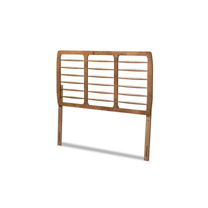 Carolyn Mid-Century Modern Ash Walnut Finished Wood Full Size Headboard