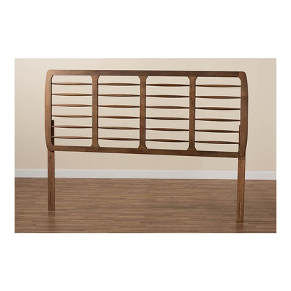 Carolyn Mid-Century Modern Ash Walnut Finished Wood King Size Headboard
