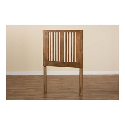 Transitional Ash Walnut Finished Wood Twin Size Headboard