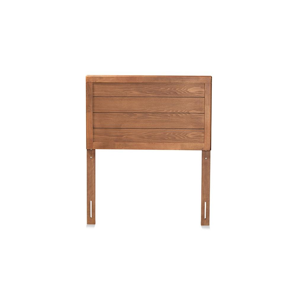 Seren Mid-Century Modern Walnut Brown Finished Wood Twin Size Headboard