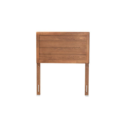 Seren Mid-Century Modern Walnut Brown Finished Wood Twin Size Headboard