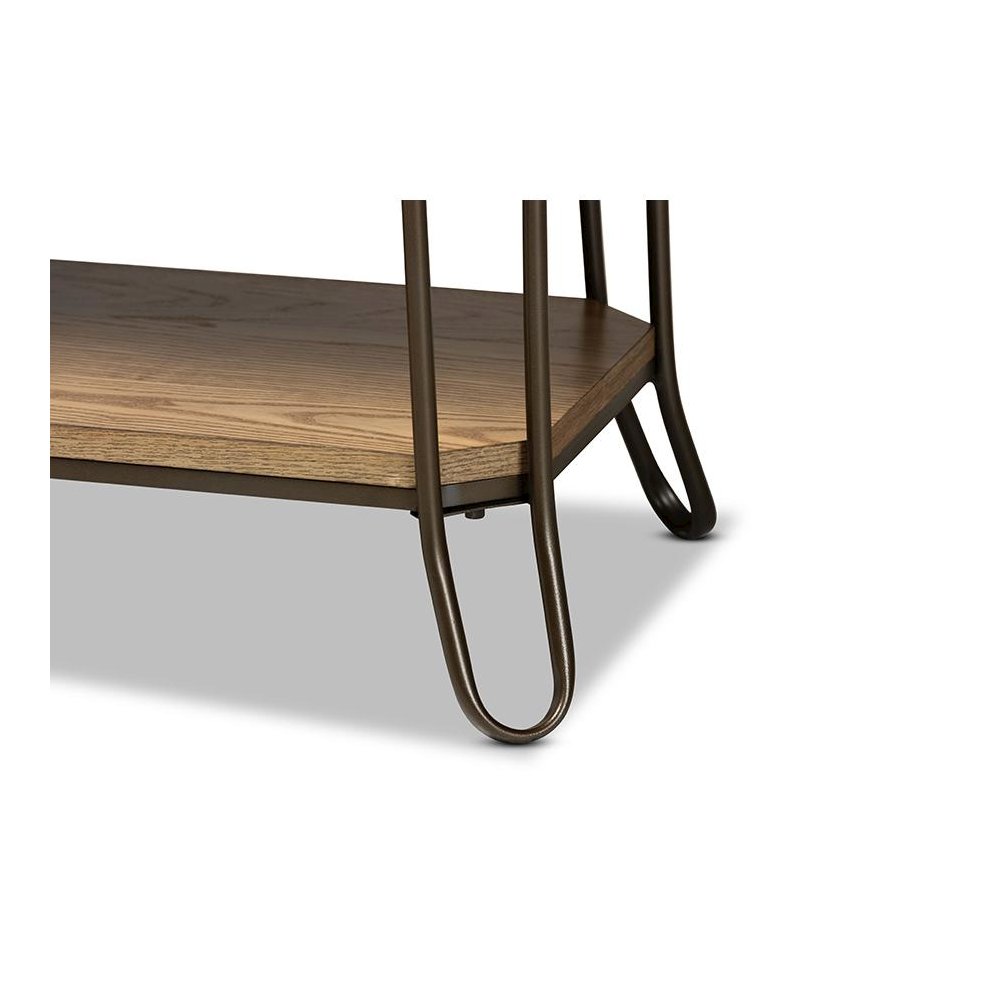 Black Finished Metal 3-Drawer Console Table