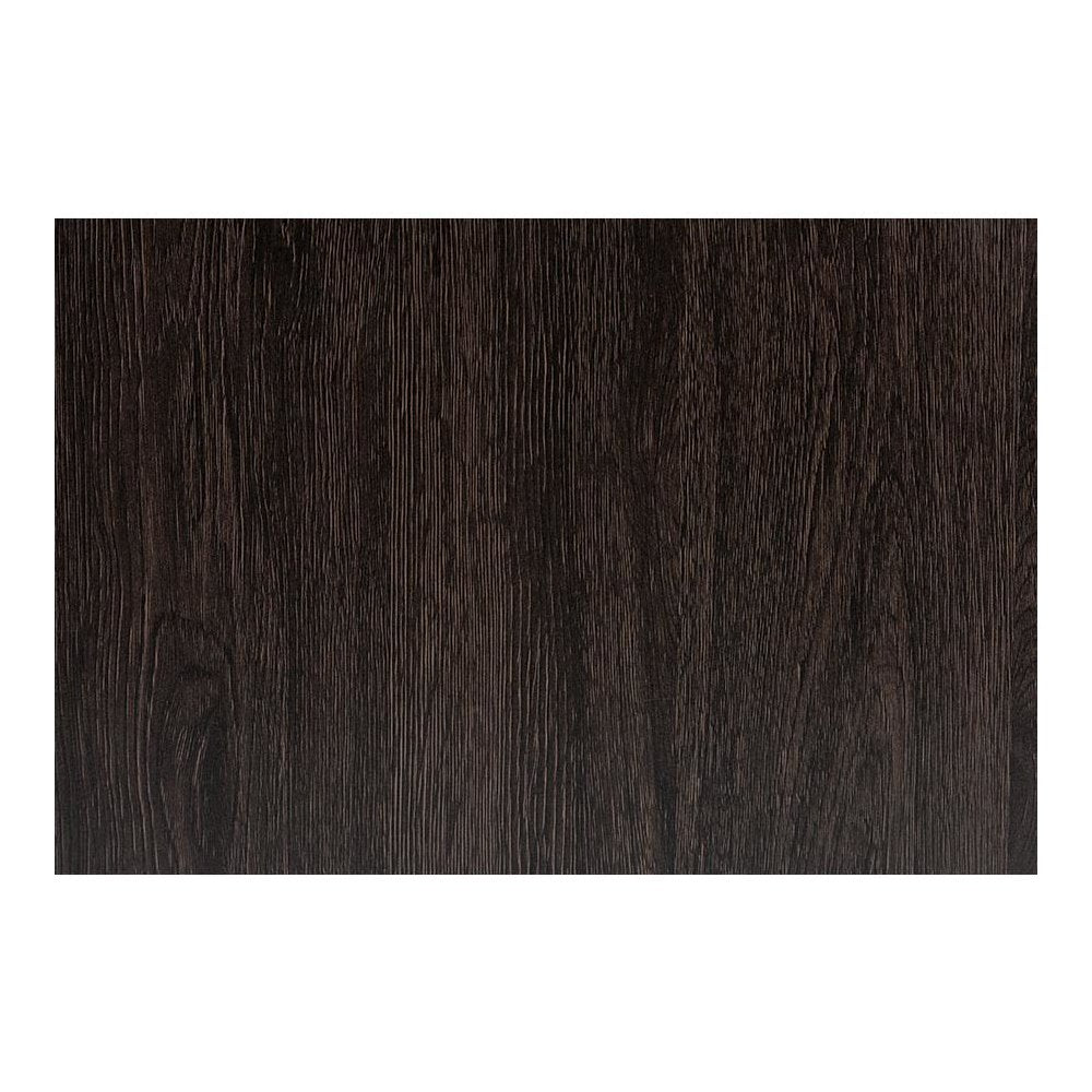 Dark Brown Finished Wood and Black Metal 2-Drawer Nightstand