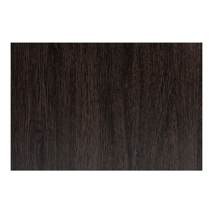 Dark Brown Finished Wood and Black Metal 2-Drawer Nightstand