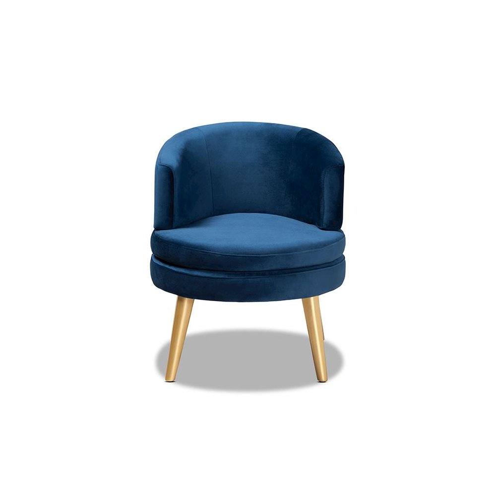 Gold Finished Wood Accent Chair