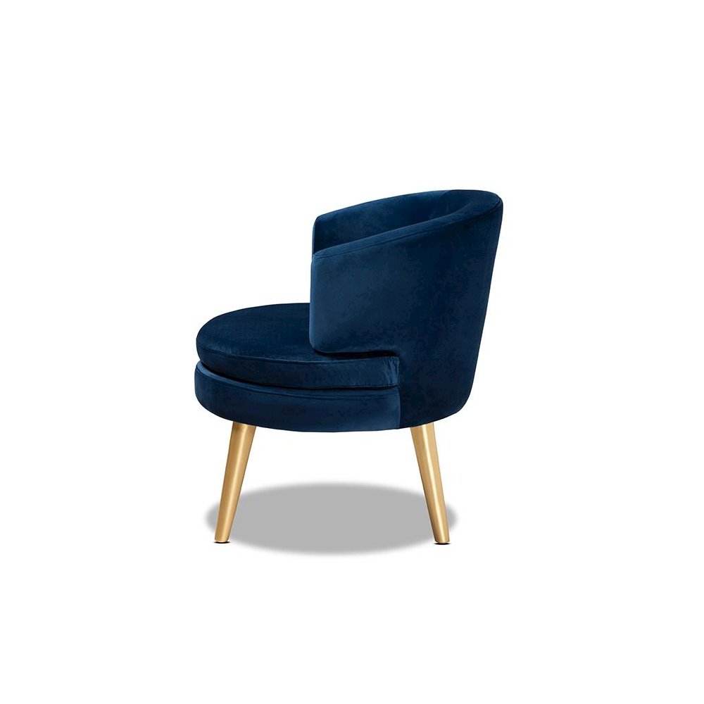 Gold Finished Wood Accent Chair