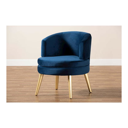 Gold Finished Wood Accent Chair
