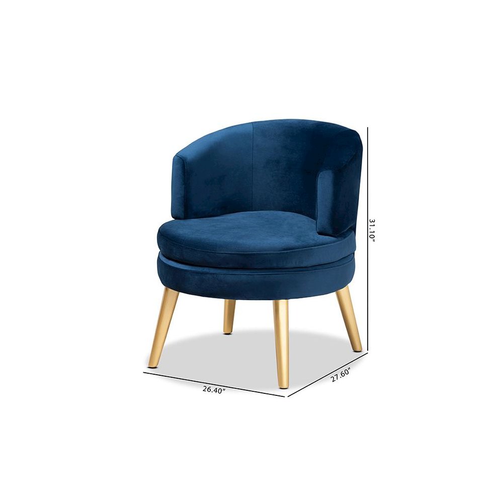Gold Finished Wood Accent Chair