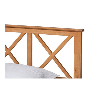 Galvin Modern and Contemporary Brown Finished Wood Twin Size Platform Bed