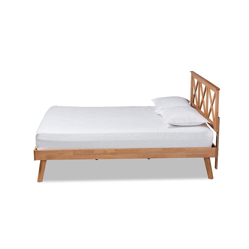 Galvin Modern and Contemporary Brown Finished Wood Full Size Platform Bed