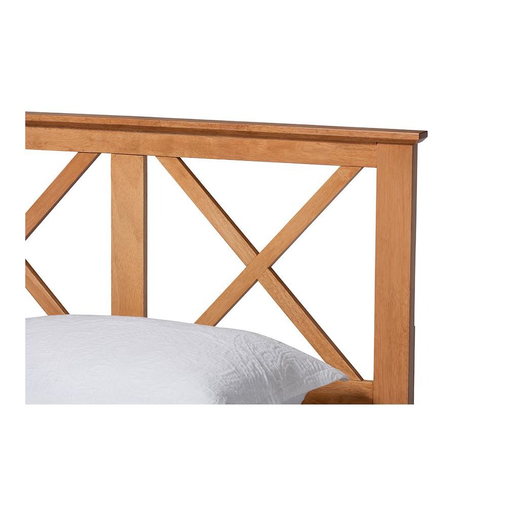 Galvin Modern and Contemporary Brown Finished Wood Full Size Platform Bed