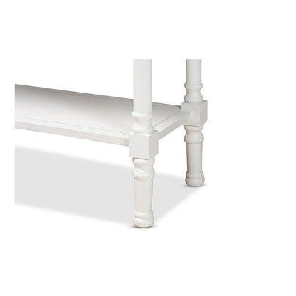 Garvey French Provincial White Finished Wood 3-Drawer Entryway Console Table