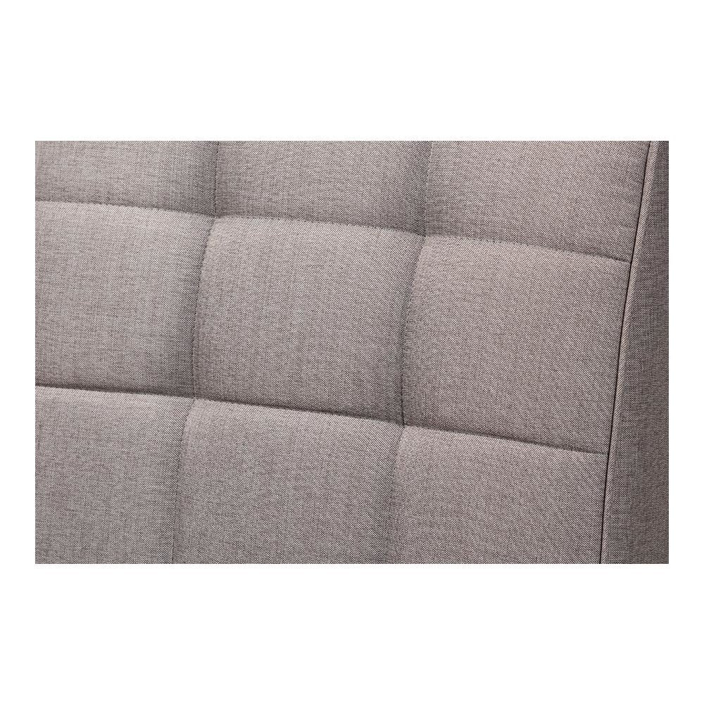 Grey Fabric Upholstered and Walnut Brown Finished Wood 3-Piece Dining Nook Set
