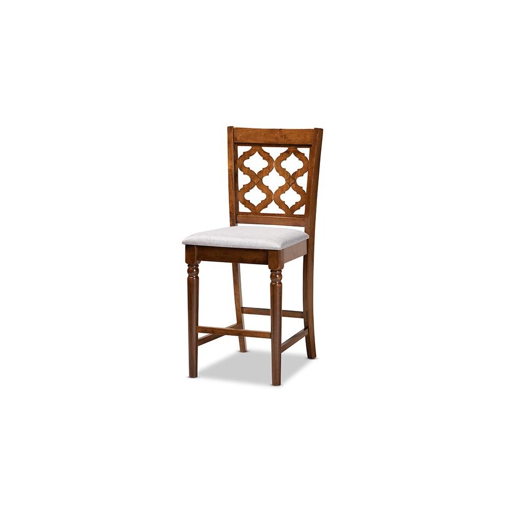 Walnut Brown Finished Wood 5-Piece Pub Set