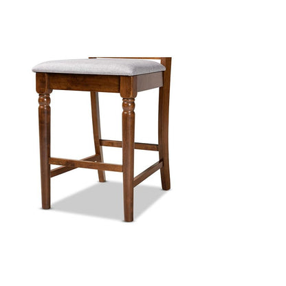 Walnut Brown Finished Wood 5-Piece Pub Set