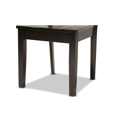 Transitional Dark Brown Finished Wood 7-Piece Dining Set