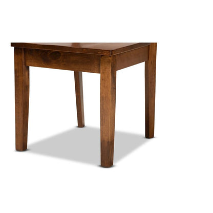 Transitional Walnut Brown Finished Wood 2-Piece Dining Chair Set