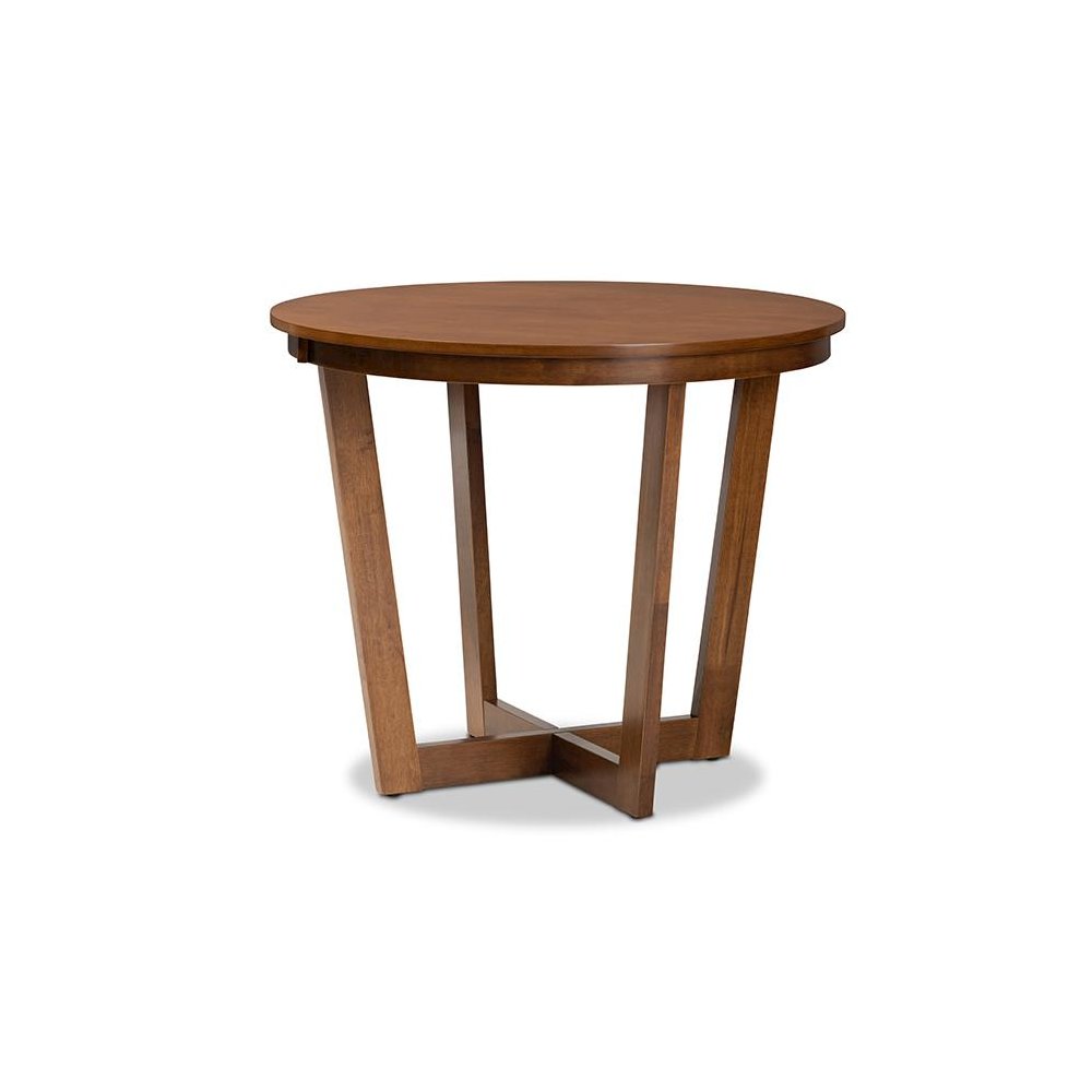 Transitional Walnut Brown Finished Wood 5-Piece Dining Set
