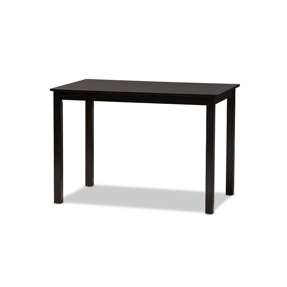 Two-Tone Dark Brown and Walnut Brown Finished Wood 5-Piece Dining Set