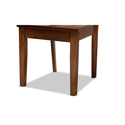Miela Modern and Contemporary Walnut Brown Finished Wood 5-Piece Dining Set