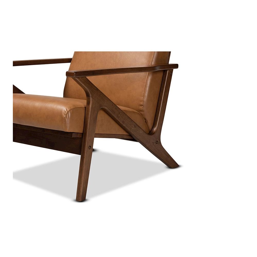 Leather Effect 2-Piece Lounge chair and Ottoman Set