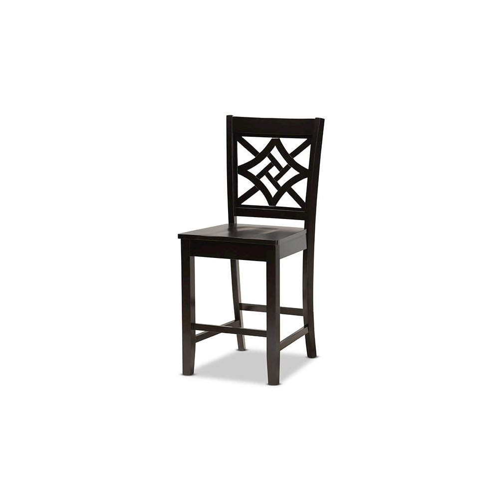 Transitional Dark Brown Finished Wood 5-Piece Pub Set
