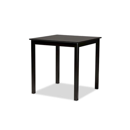Transitional Dark Brown Finished Wood 5-Piece Pub Set