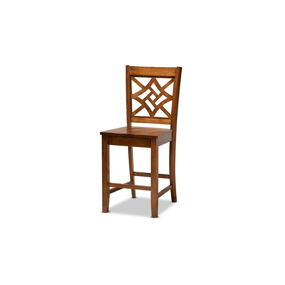 Nicolette Modern and Contemporary Walnut Brown Finished Wood 5-Piece Pub Set
