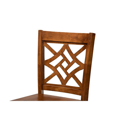 Nicolette Modern and Contemporary Walnut Brown Finished Wood 5-Piece Pub Set