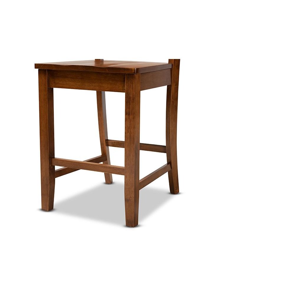 Nicolette Modern and Contemporary Walnut Brown Finished Wood 5-Piece Pub Set