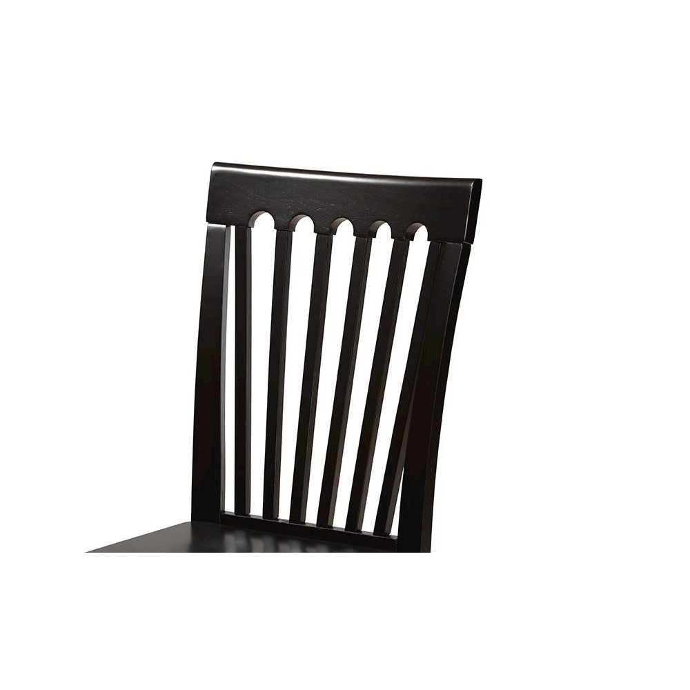 Zora Modern and Contemporary Dark Brown Finished Wood 5-Piece Dining Set
