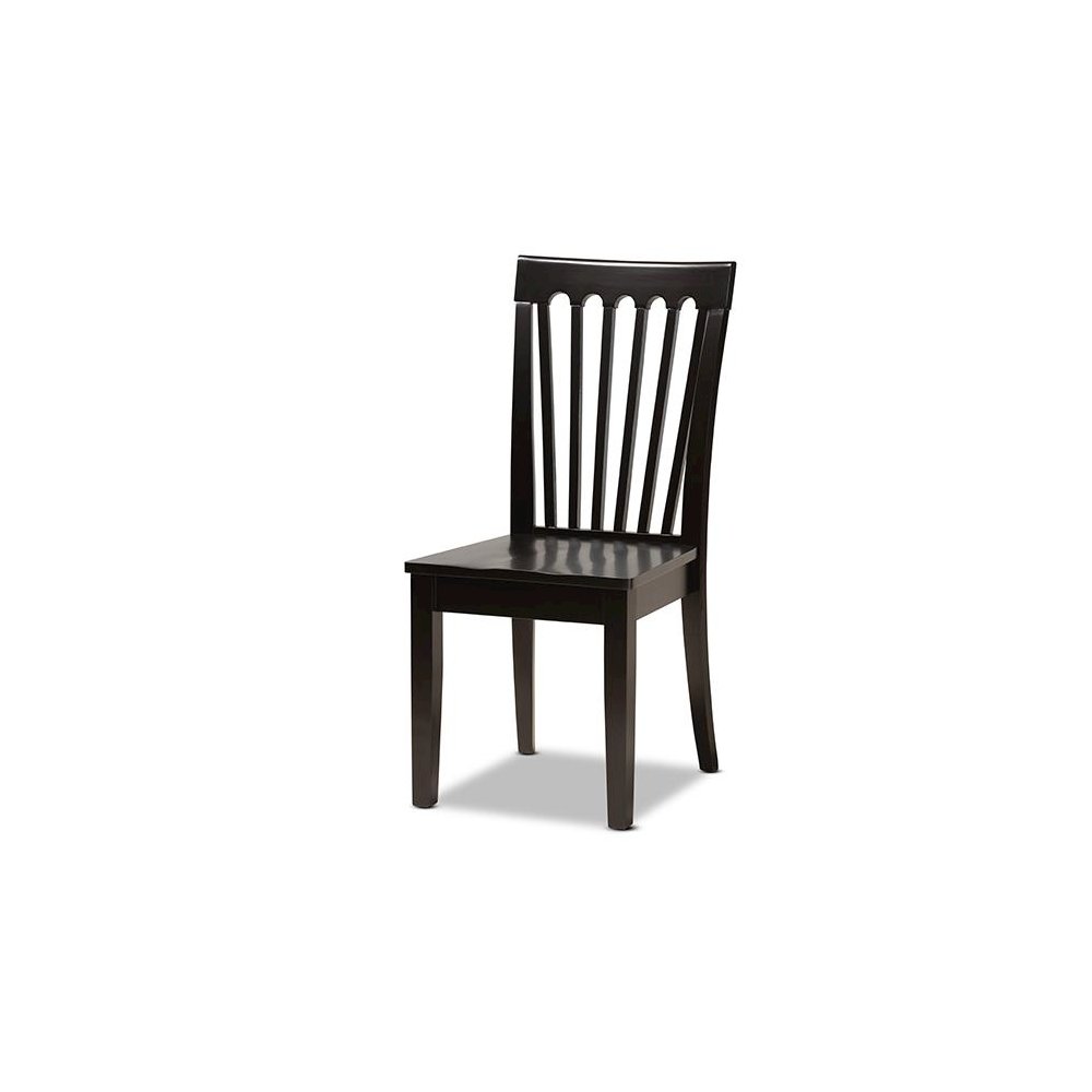 Zala Modern and Contemporary Dark Brown Finished Wood 5-Piece Dining Set