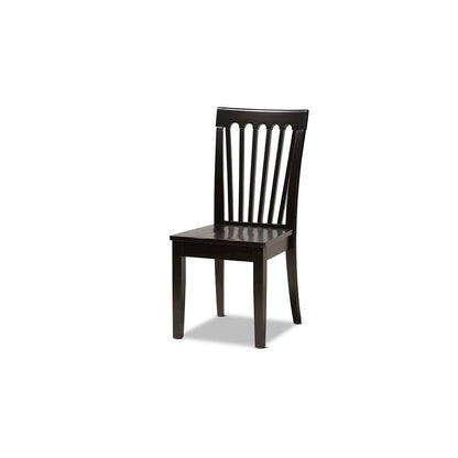 Zala Modern and Contemporary Dark Brown Finished Wood 5-Piece Dining Set