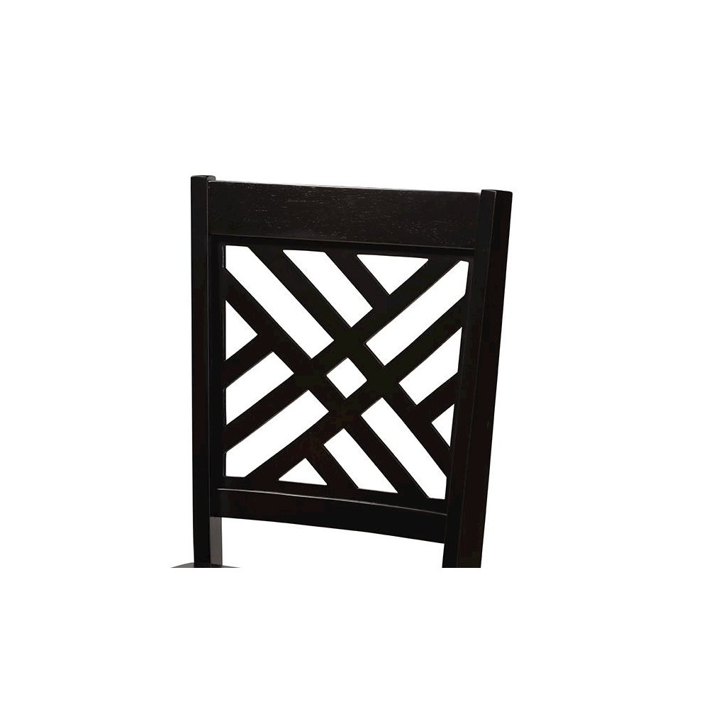 Ani Modern and Contemporary Dark Brown Finished Wood 5-Piece Dining Set