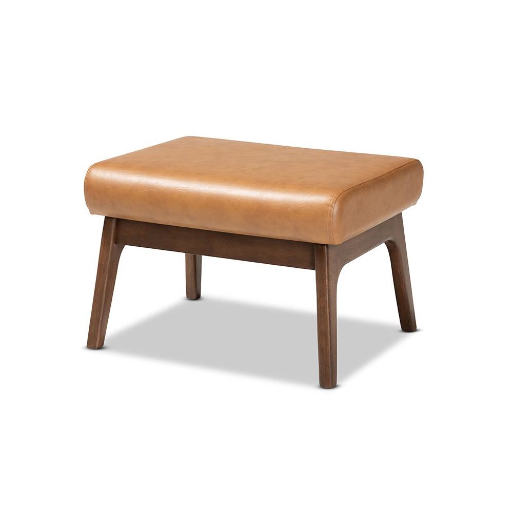 Leather Effect Ottoman