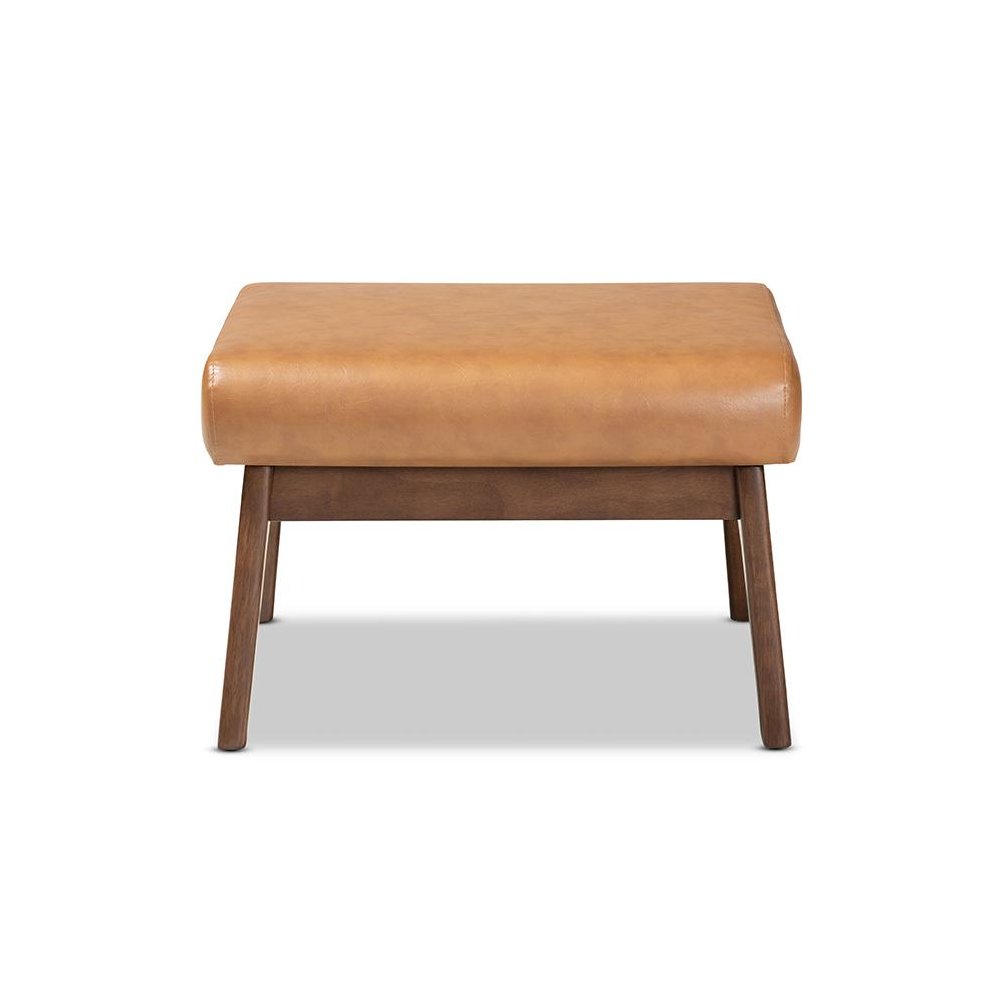 Leather Effect Ottoman