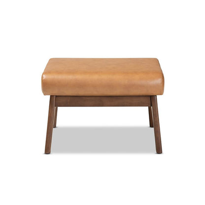 Leather Effect Ottoman