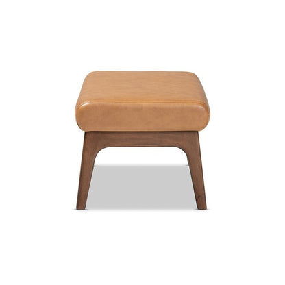 Leather Effect Ottoman
