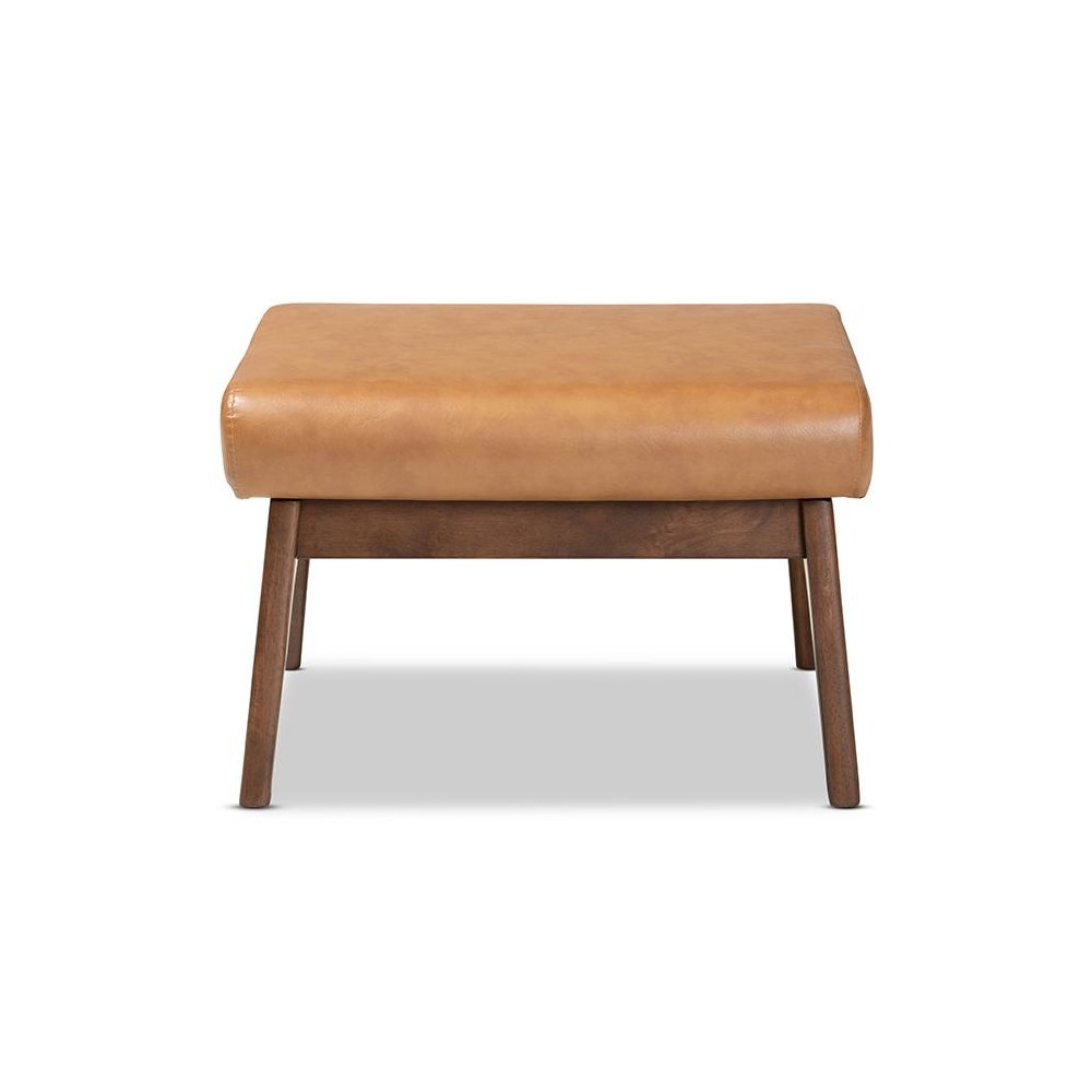 Leather Effect Ottoman