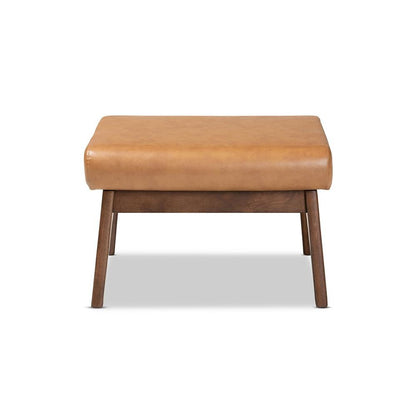 Leather Effect Ottoman