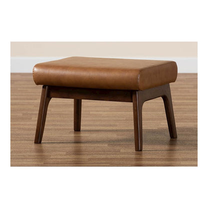 Leather Effect Ottoman