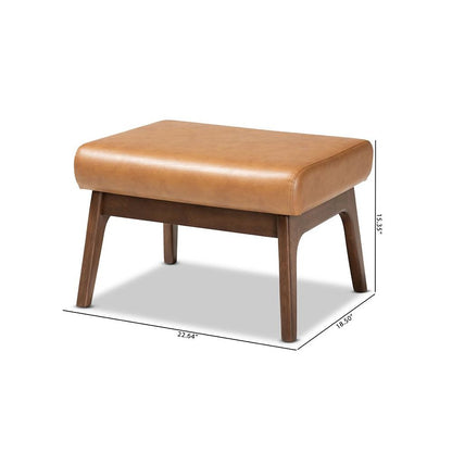 Leather Effect Ottoman