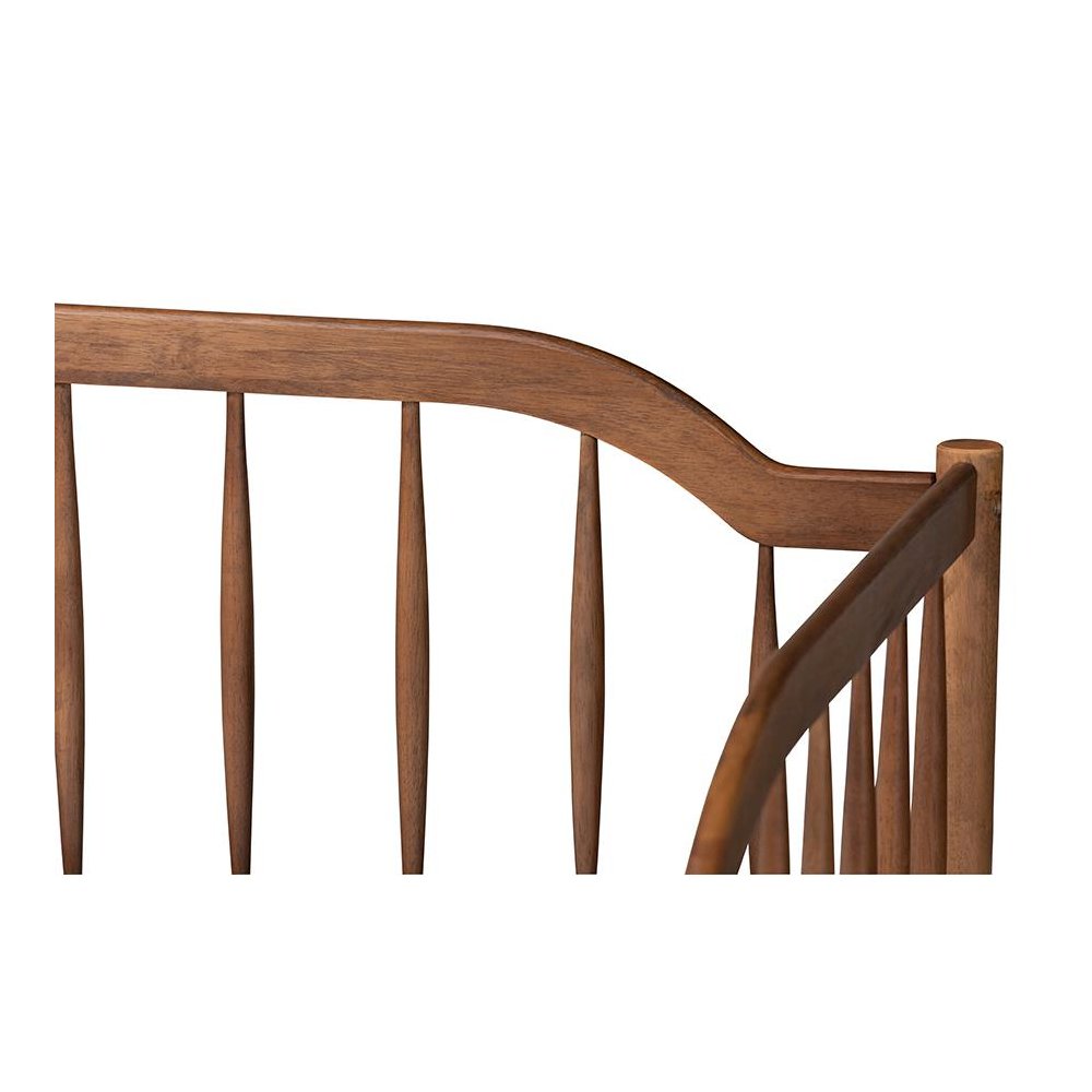 Parson Classic Mid-Century Modern Walnut Brown Finished Wood Twin Size Daybed