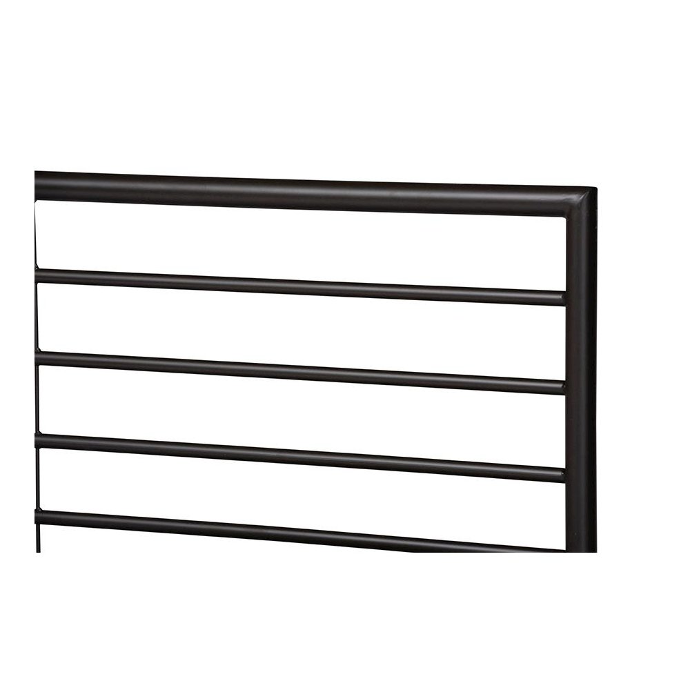 Baxton Studio Alva Modern and Contemporary Industrial Black Finished Metal Full Size Platform Bed