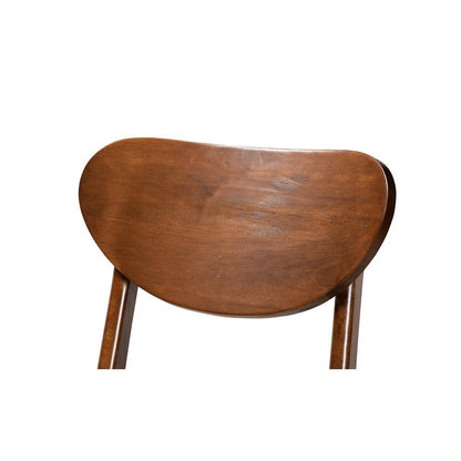 Grey Fabric Upholstered and Walnut Brown Finished Wood 2-Piece Bar Stool Set