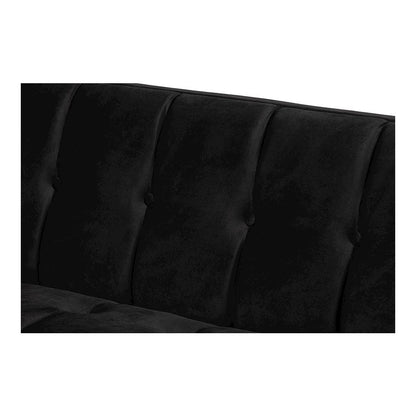Button Tufted Sofa with Gold-Tone Frame
