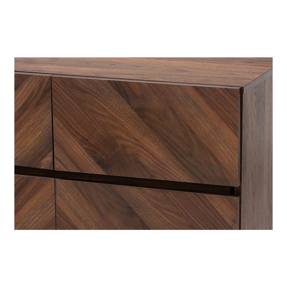 Baxton Studio Hartman Mid-Century Modern Walnut Brown Finished Wood Shoe Cabinet