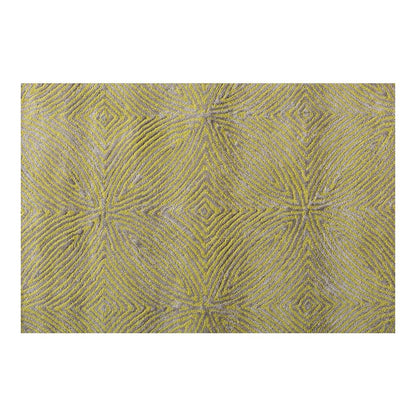 Lime Green and Grey Hand-Tufted Viscose Blend Area Rug