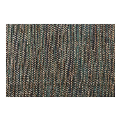 Michigan Modern and Contemporary Blue Handwoven Hemp Blend Area Rug